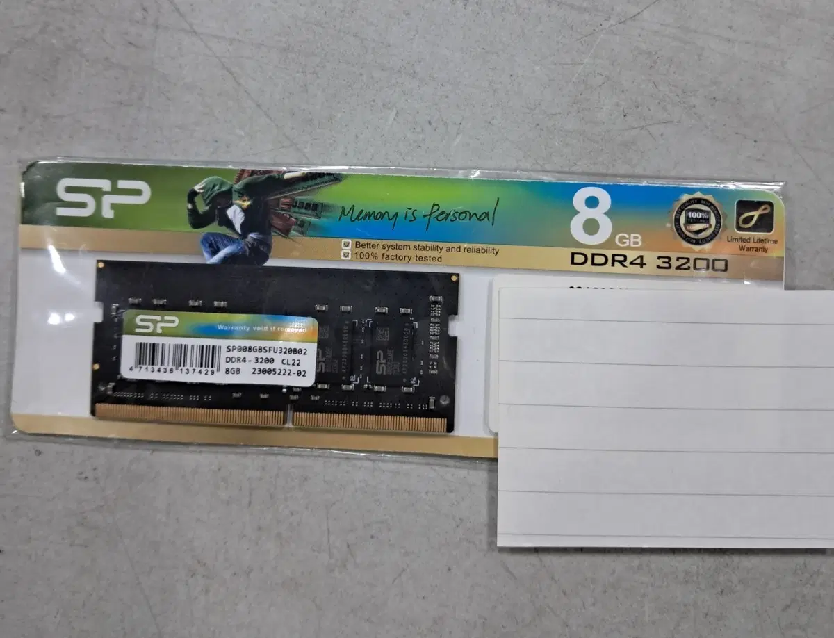 실리콘파워 SP DDR4 3200 CL22 8GB 노트북 램
