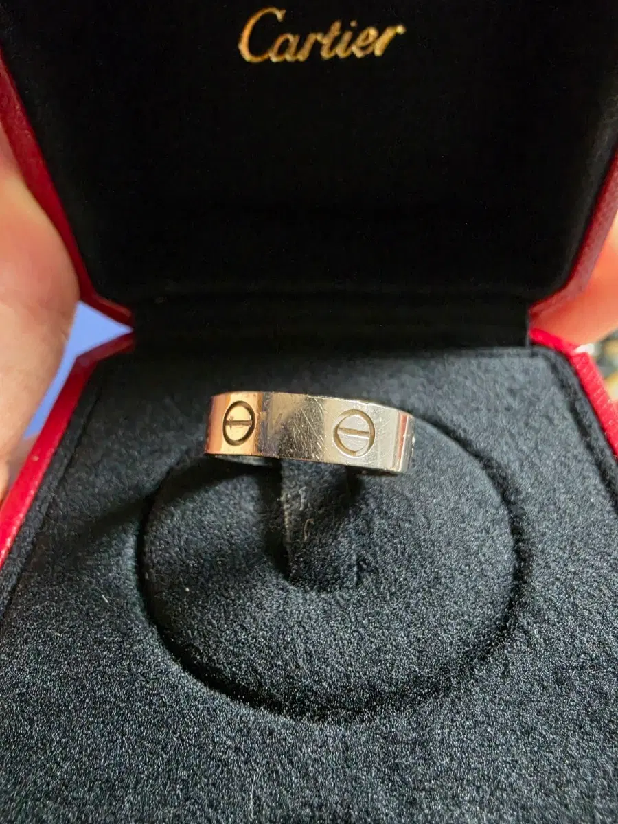 까르띠에 러브링 화이트골드 5.5mm 56호