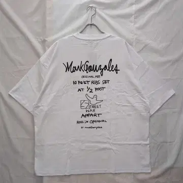 미사용 새상품 Mark Gonzales 반팔 T셔츠 사이즈 XL 복부 얼룩 있음