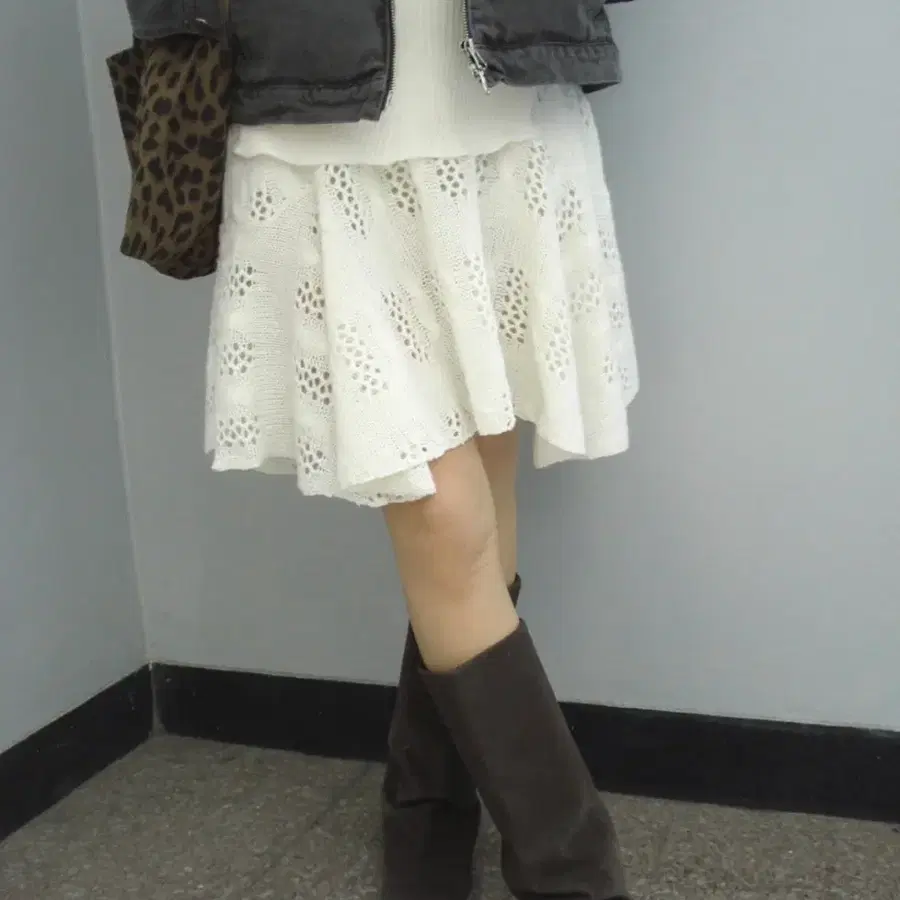 아워캐비넷 bohem knit skirt