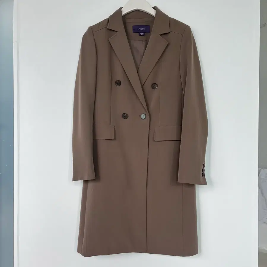 Laurel 로렐 브라운 더블 롱 자켓 55 -0913