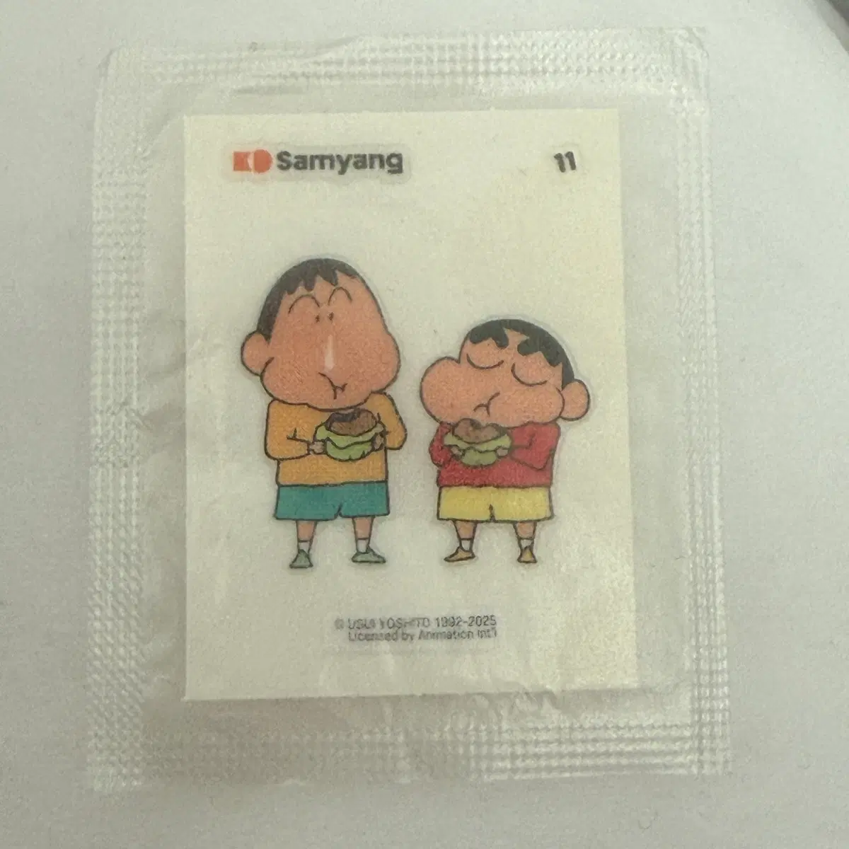 삼양 맹구 과자 띠부씰 맹구 짱구 햄버거