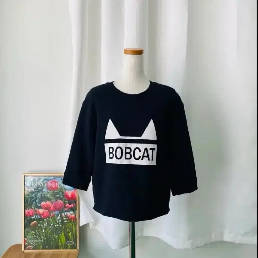 산드로 BOBCAT 고양이 맨투맨 티셔츠 M.  153-1
