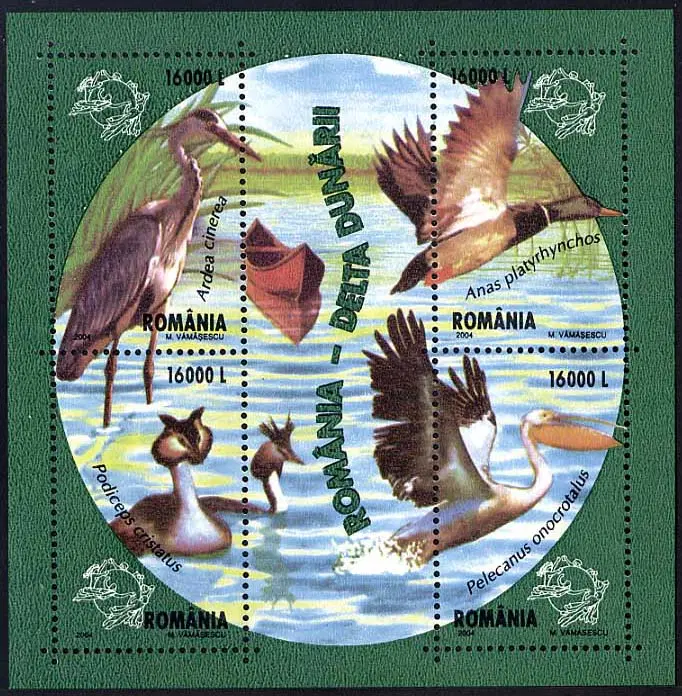 [BKstamp외국우표] 루마니아 조류 새 시트(2004년)