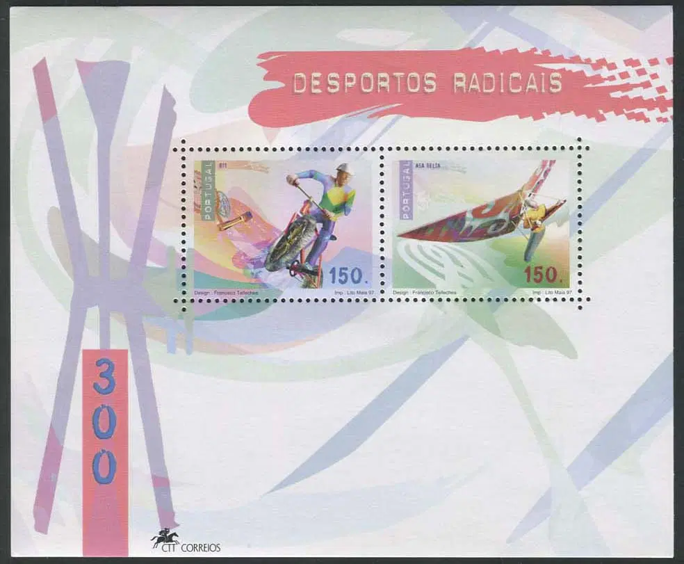 [BKstamp외국우표] 포르투갈 스포츠 BMX바이크 행글라이딩 시트(1997년)