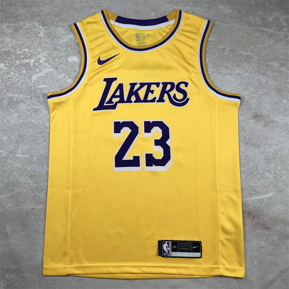 NBA 레이커스 제임스 23번 홈 골드 에디션 농구 유니폼 남성 저지