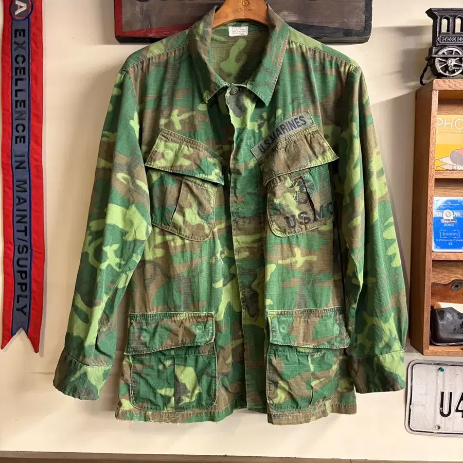 미군 오리지널 ERDL USMC 퍼티그 자켓 M-S