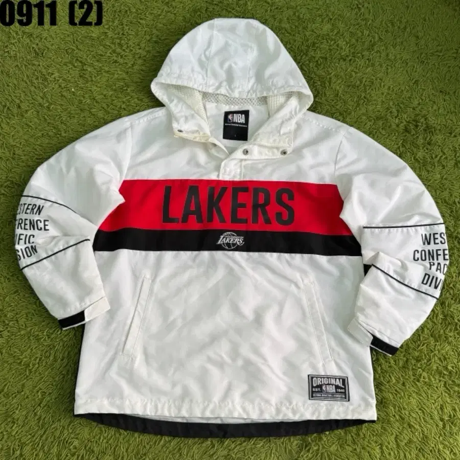 NBA LA Lakers 후드 아노락 화이트 L 0911