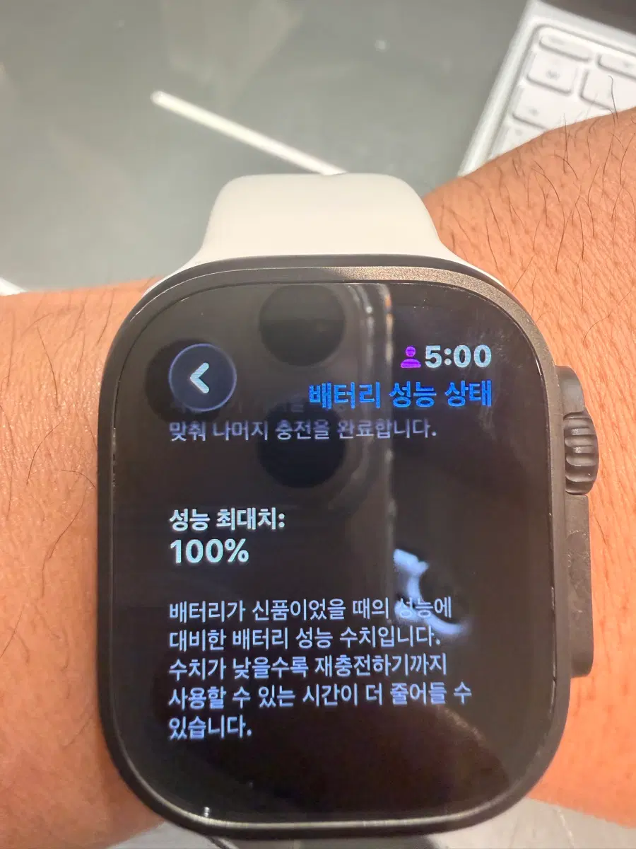 애플워치 배터리 성능 100%