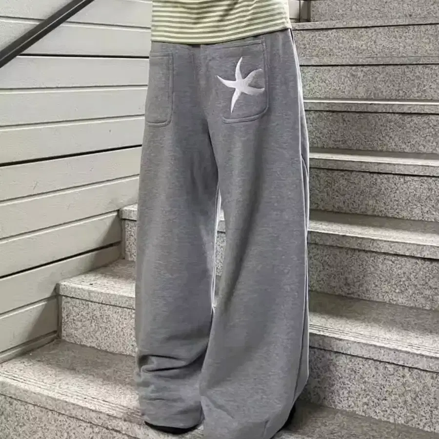 별모양 스윗팬츠 그레이