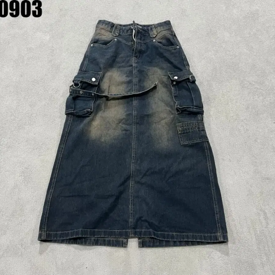 지투츄즈 카고 데님 롱 스커트 L