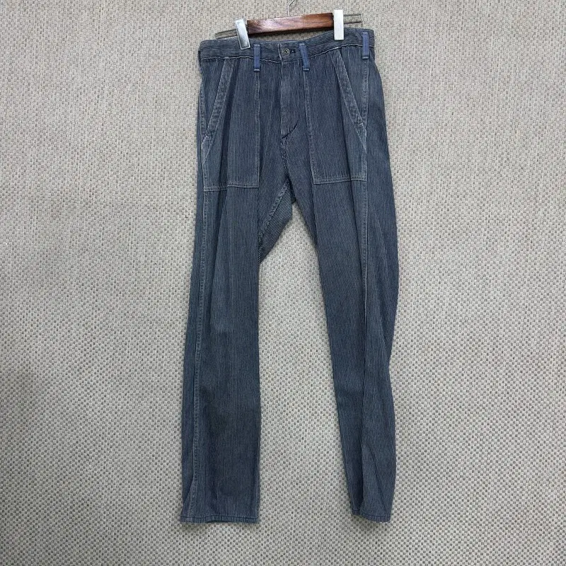 빈티지 스트라이프 데님 청바지 S H05341