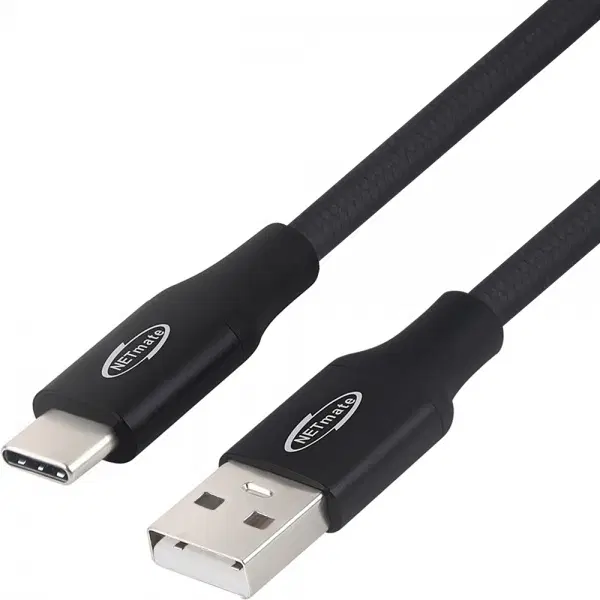 USB 2.0 A to C 고속충전 패브릭 케이블 블랙 1m