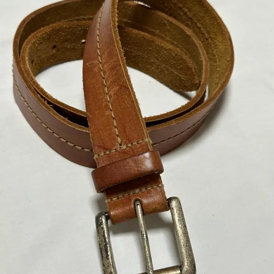 수제 통가죽 벨트 브라운 L