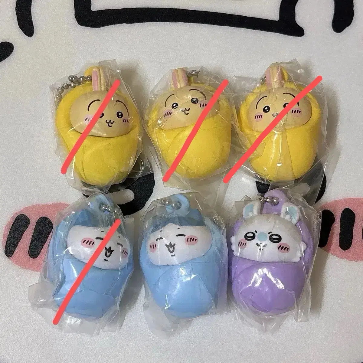 [우사기,하치와레,모몽가] 치이카와 포대기 키링 가챠 판매합니다~