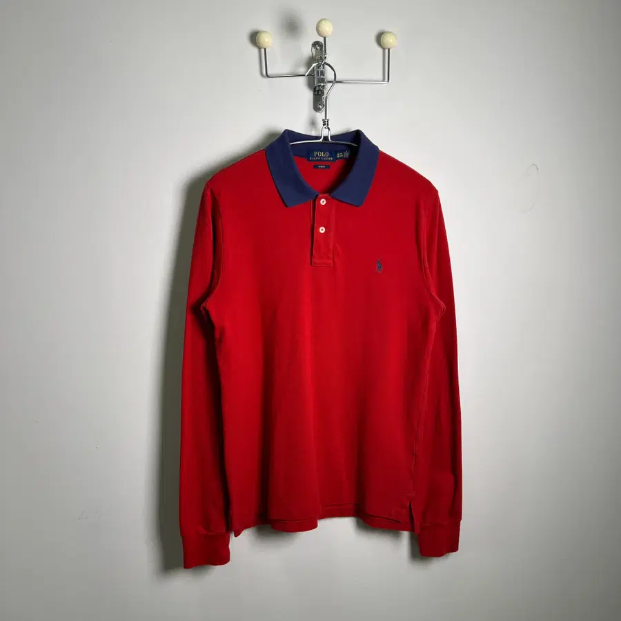 POLO 폴로 랄프로렌 슬림핏 피케 긴팔 카라티