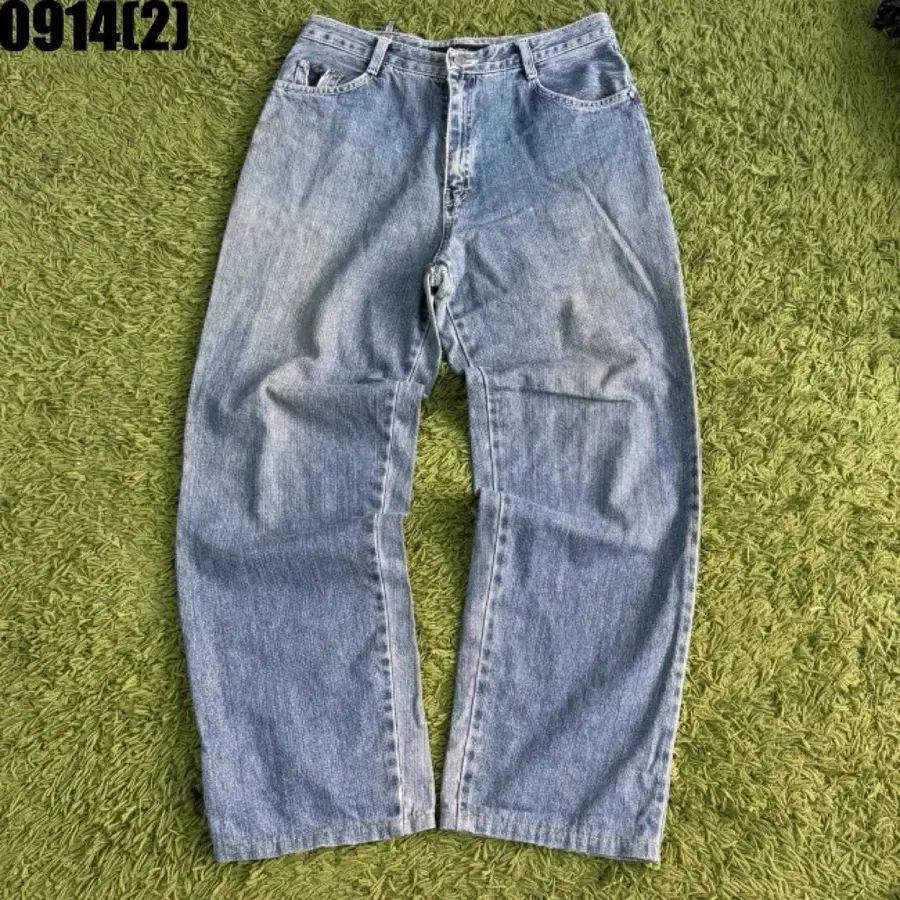 와이드 청바지 연청 데님팬츠 31