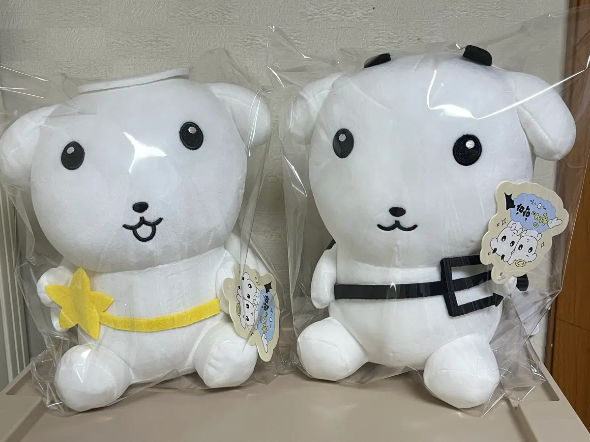 가나디 하양이 천사와 악마 인형 30cm 세트