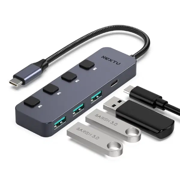 C타입 10G 4포트 USB 3.2 개별전원 허브