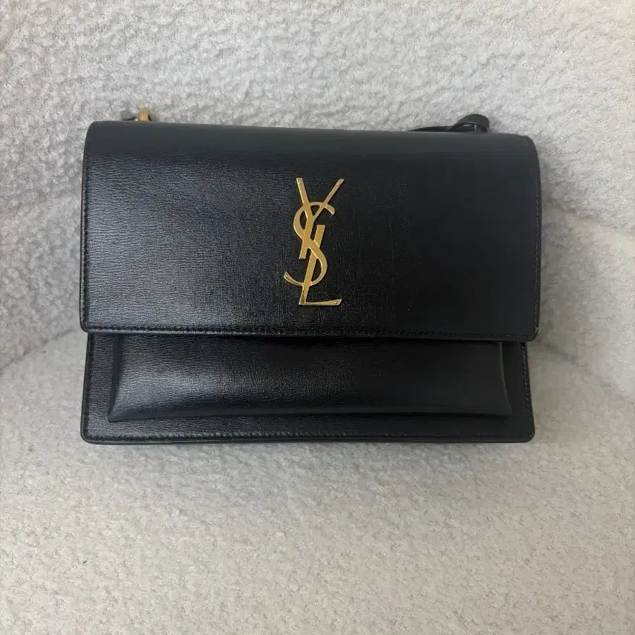 [SAINT LAURENT] 정품 생로랑 선셋백 미디움 블랙 금장