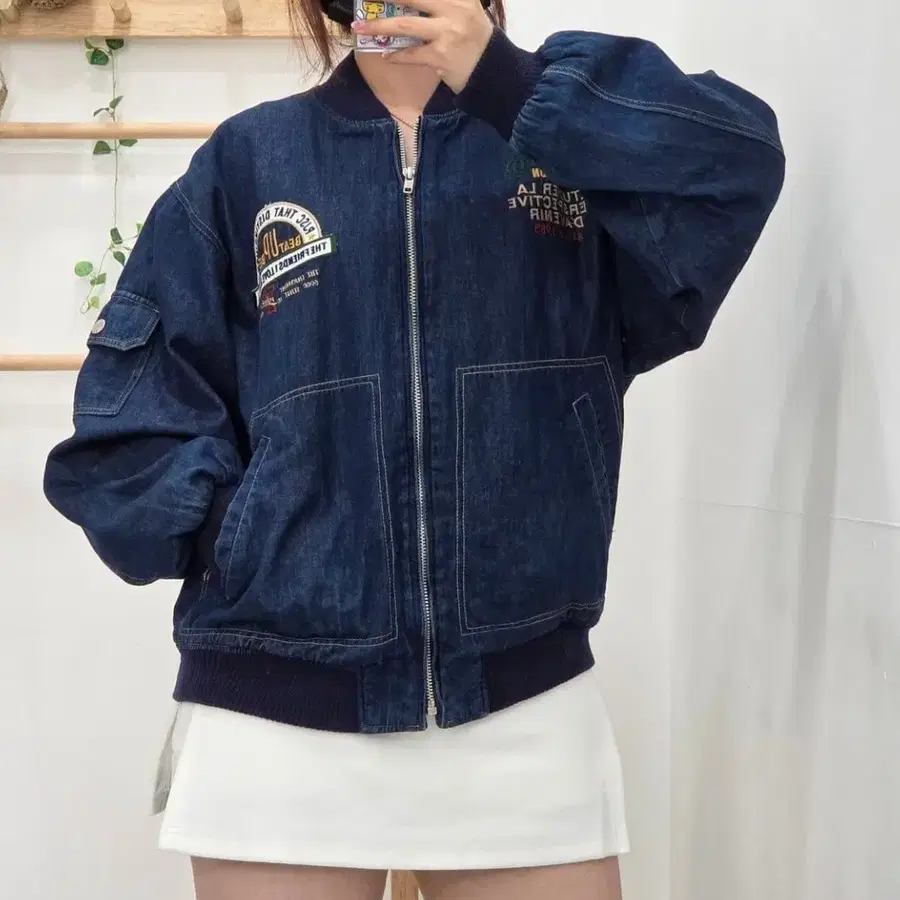 [160/S~M] 90s 빈티지 PROJACK 데님 누빔 블루종 일본제