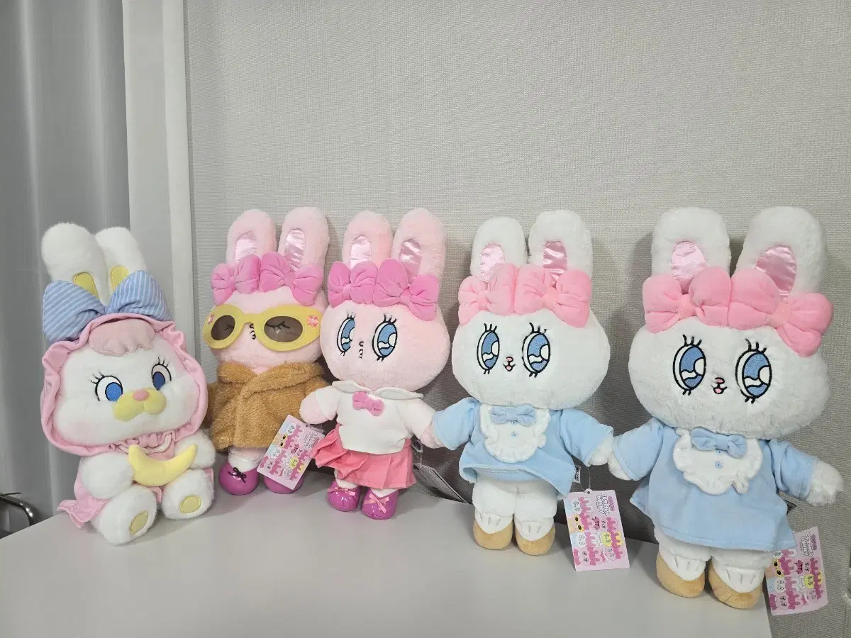 에스더버니 모모레이코코낸네 토끼 애착인형 5개세트