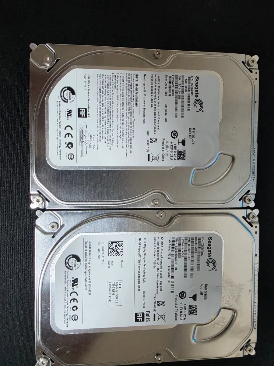 HDD 500GB. 씨게이트.포멧완료