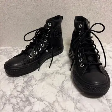 컨디션 최상 컨버스 올스타 하이 사이드 지퍼 22.5cm 블랙