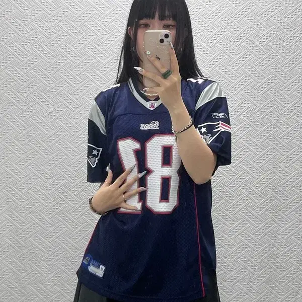 리복 NFL 잉글랜드 패트리어트 럭비 져지 반팔티 XL C14755