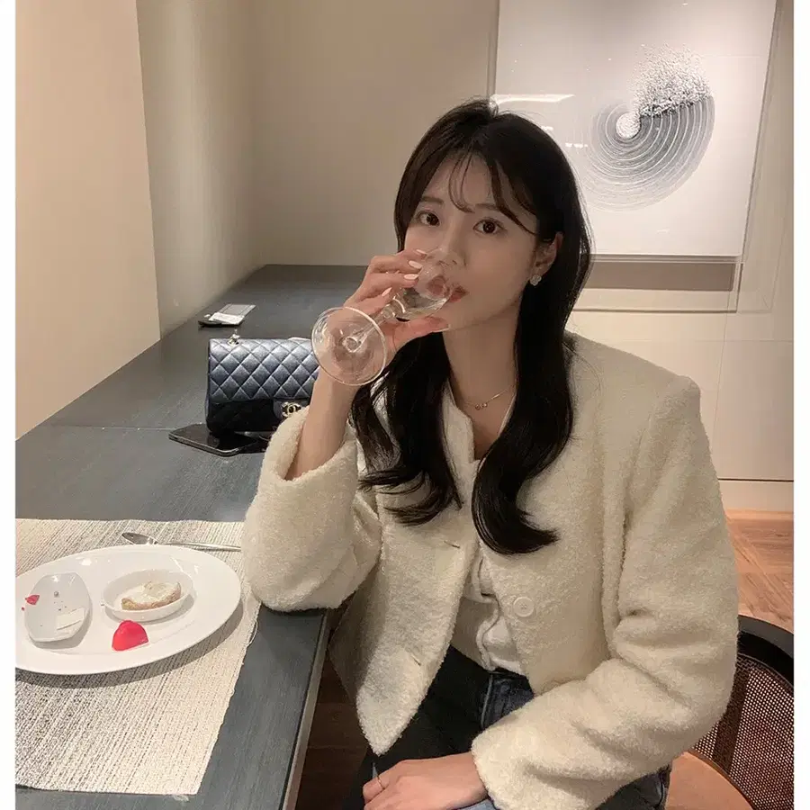 하와 울 자켓 아이보리