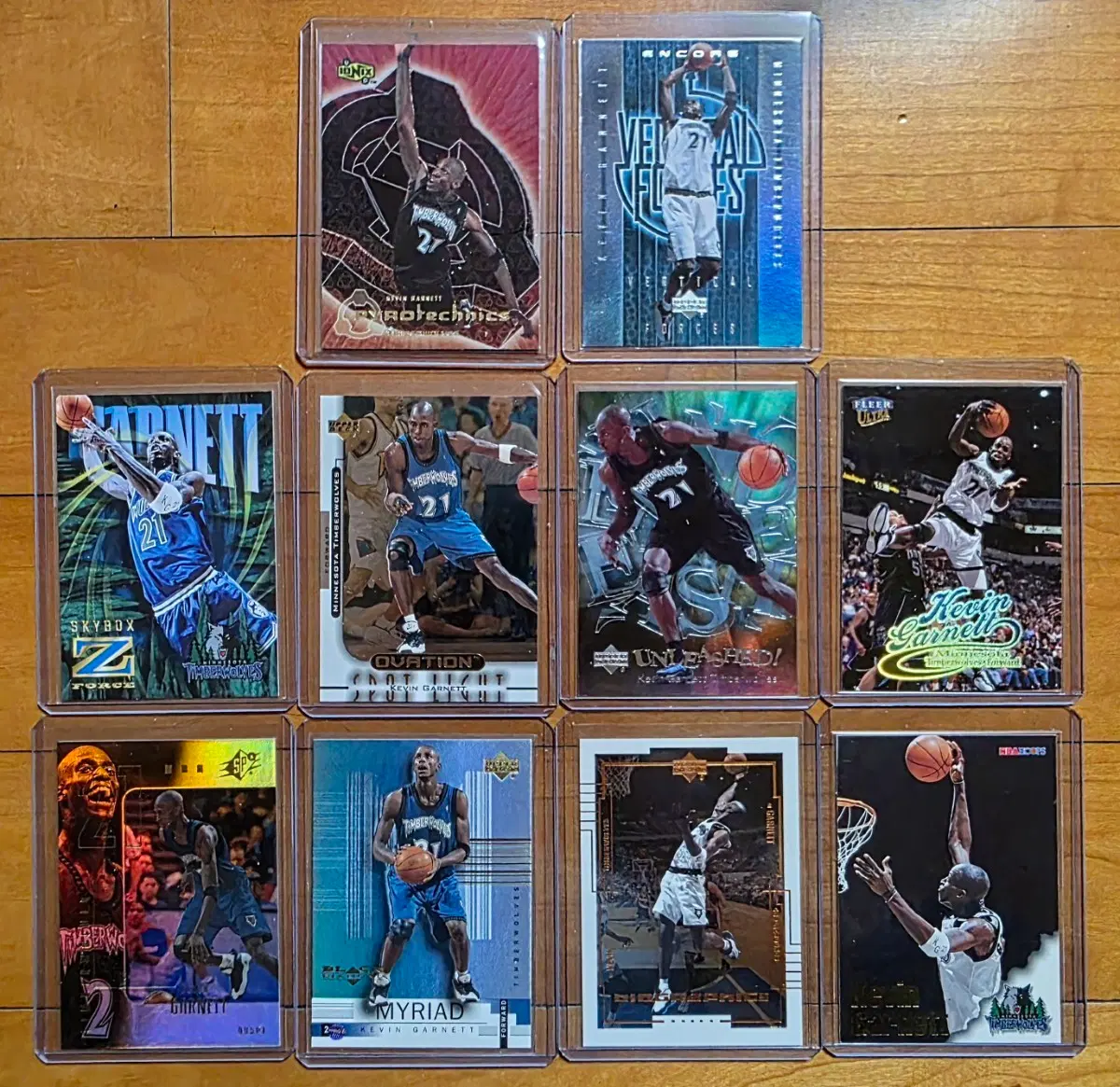 케빈 가넷 Kevin Garnett 농구카드 10장 일괄 1996 2000년대 Ionix ZForce Ovation Unleashed