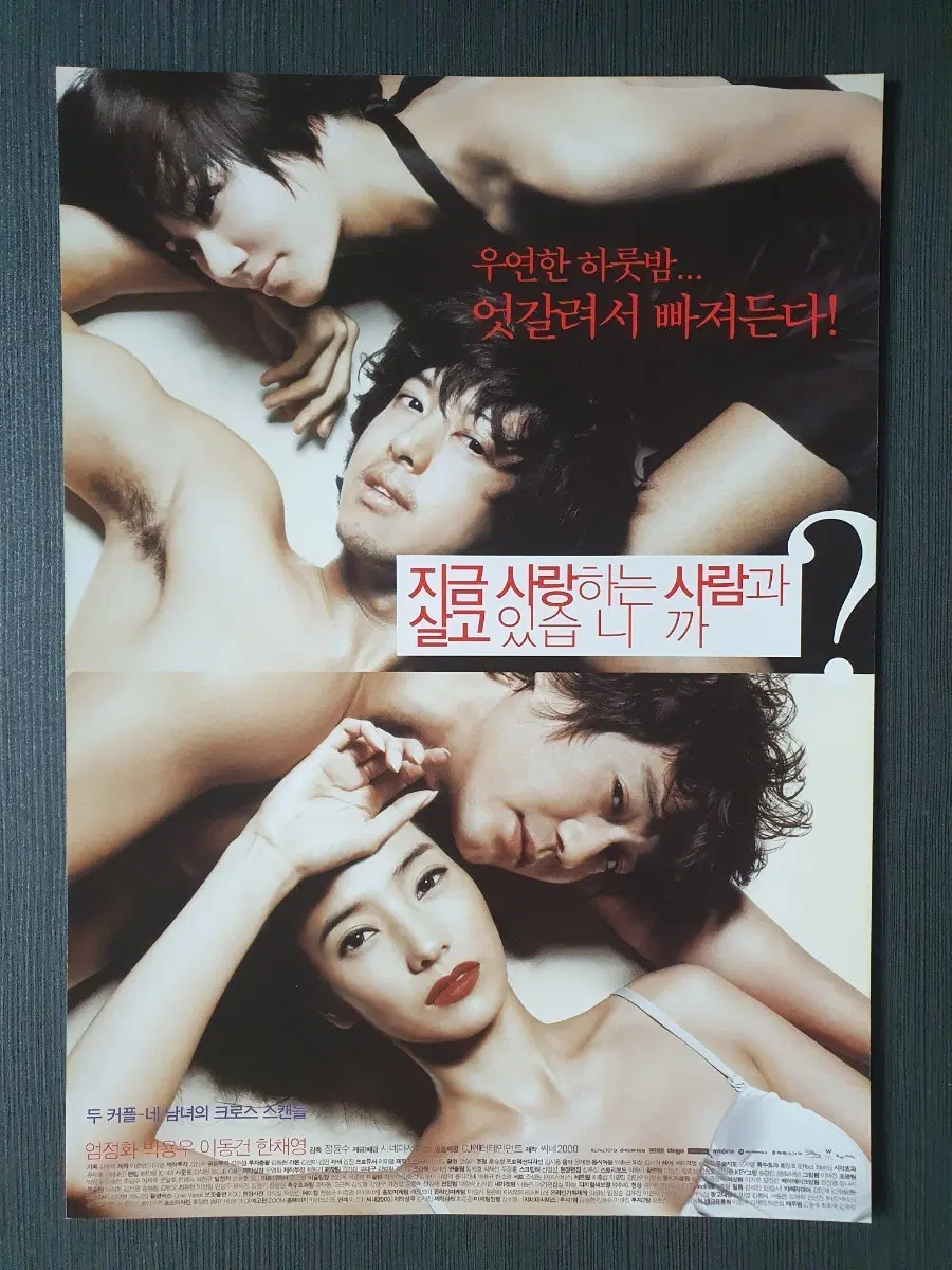 지금 사랑하는 사람과 있습니까 한국 영화 전단지 팜플렛 A4 엄정화