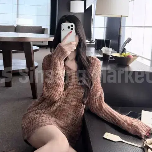 [빠른발송] 로마 케이블 니트 긴팔 여리핏 데일리 슬림