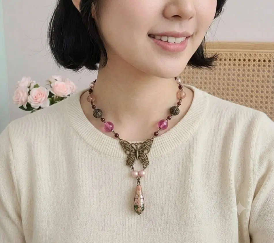 예날 핸드메이드 칠보공예 구리 목걸이 소장품