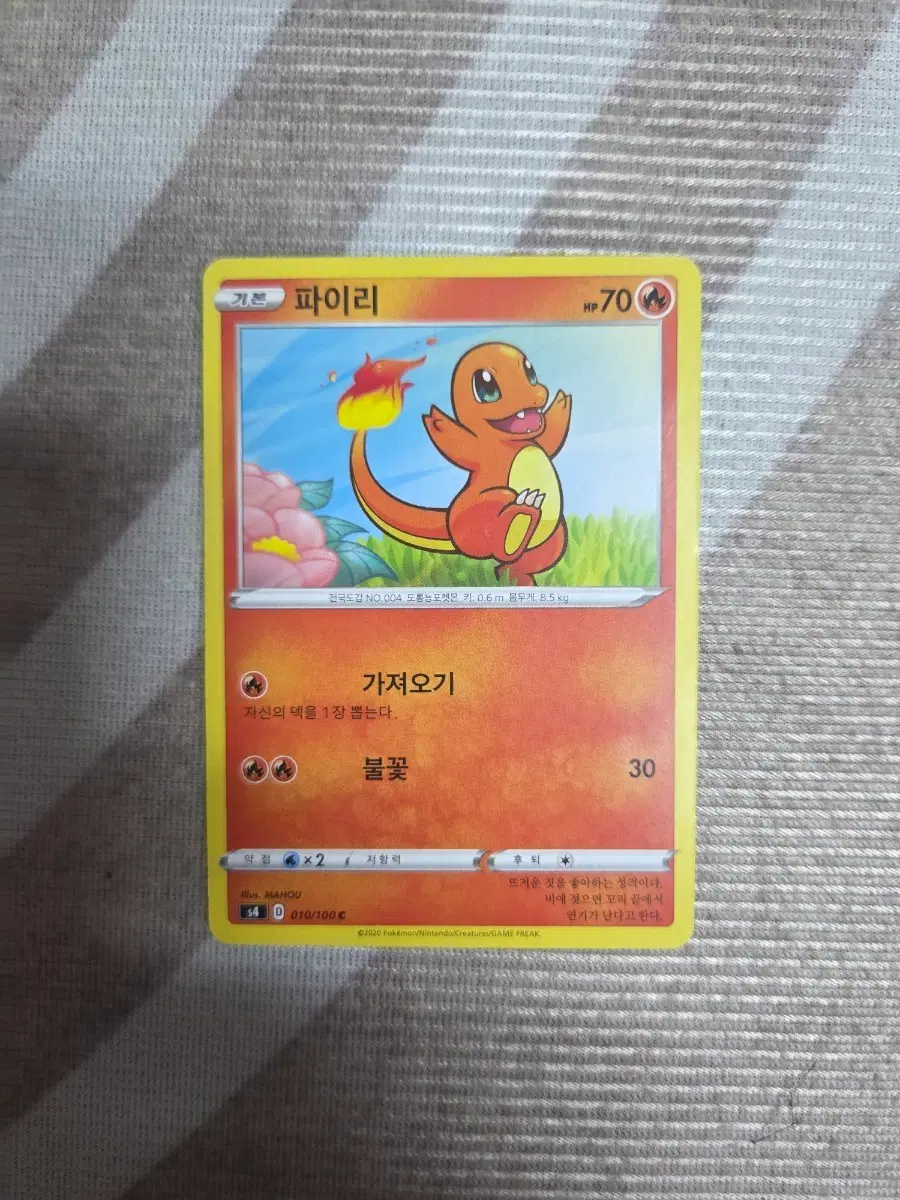 포켓몬카드 파이리 010/100