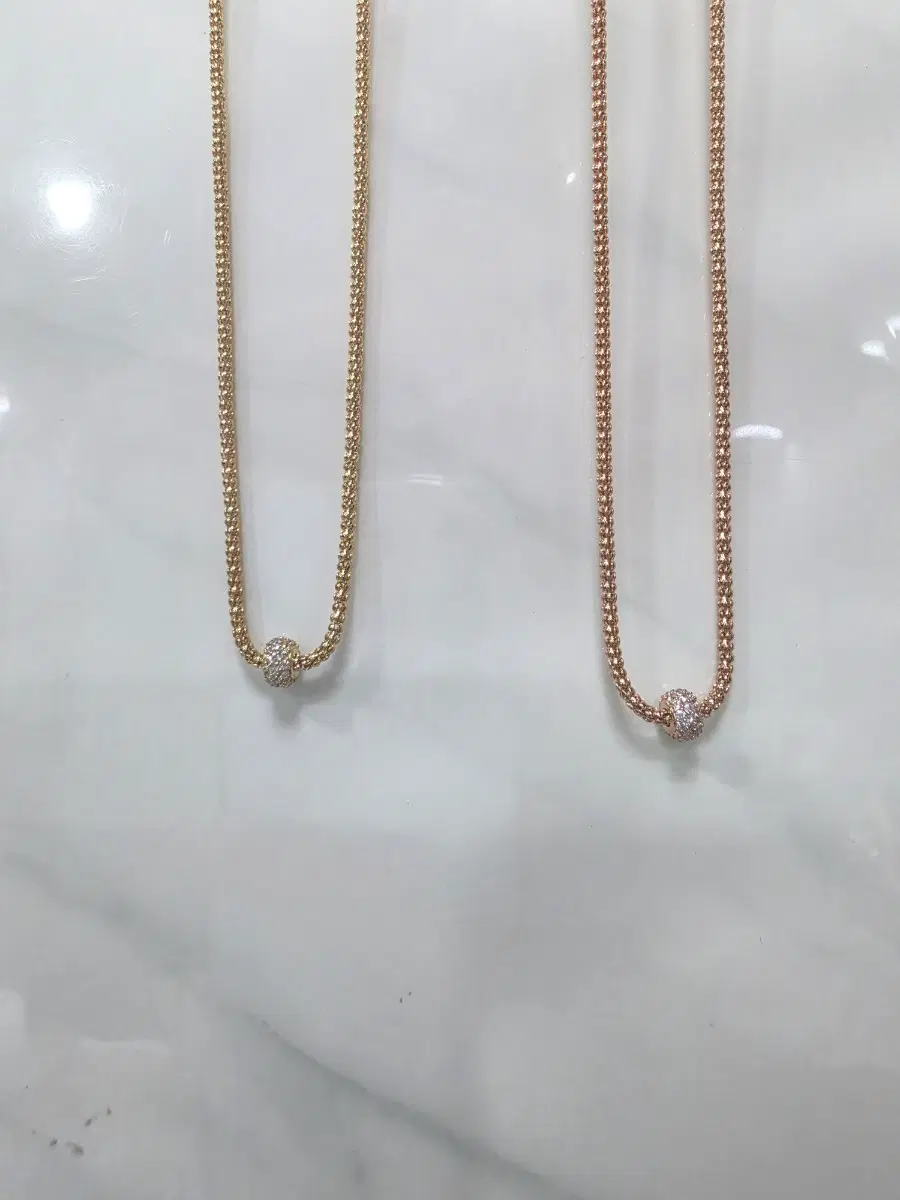 18K 큐빅볼 체인