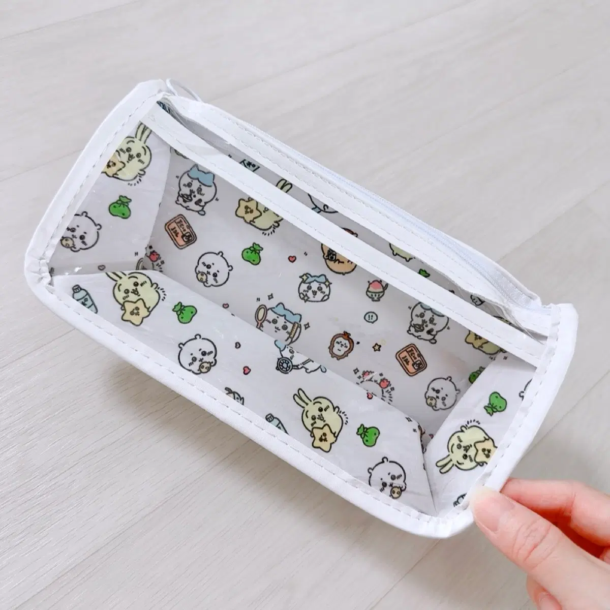 먼작귀 치이카와 투명 필통, 파우치 / 새상품