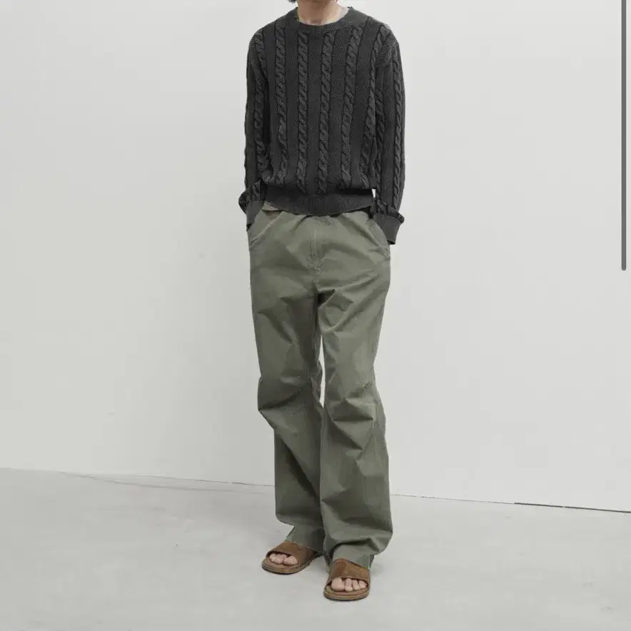 [2색상] [새상품] 브라운야드 Washed Cable Knit