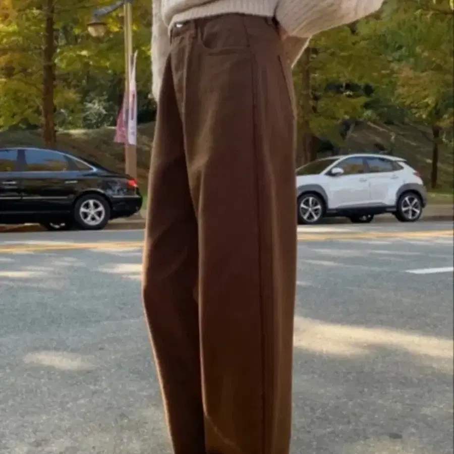 리얼코코 기모 브라운팬츠