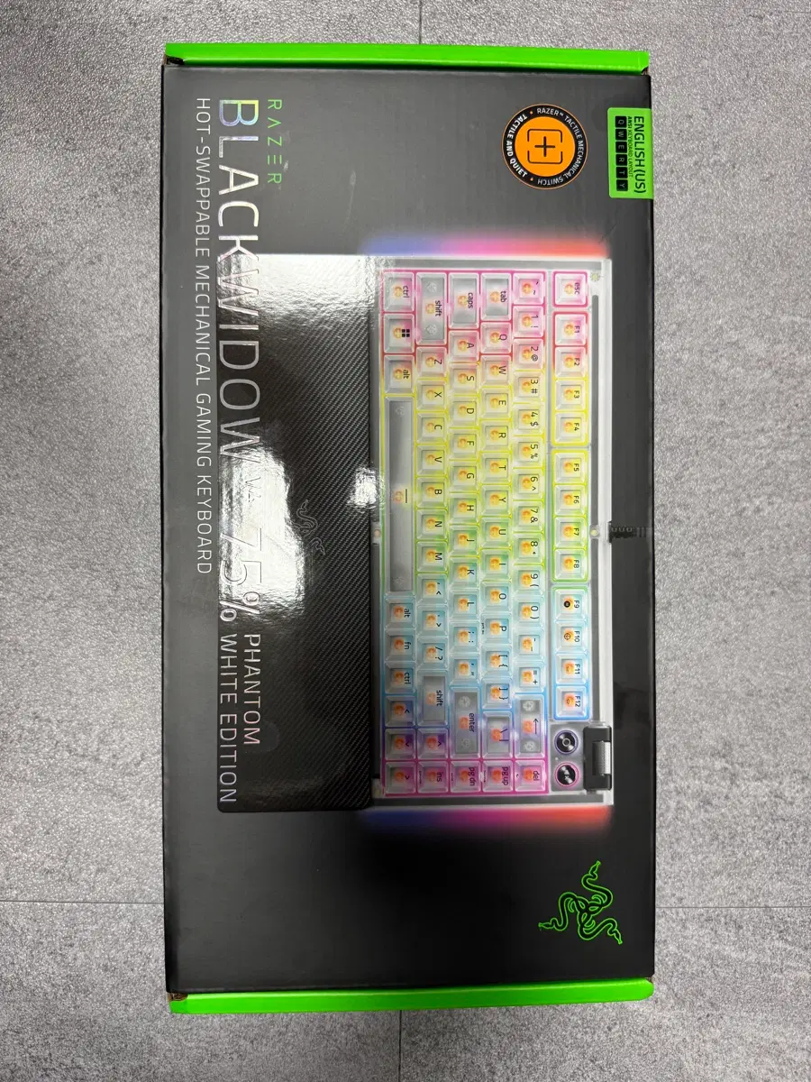 레이저코리아 Blackwidow V4 75% 게이밍 키보드 팬텀 화이트 에디션