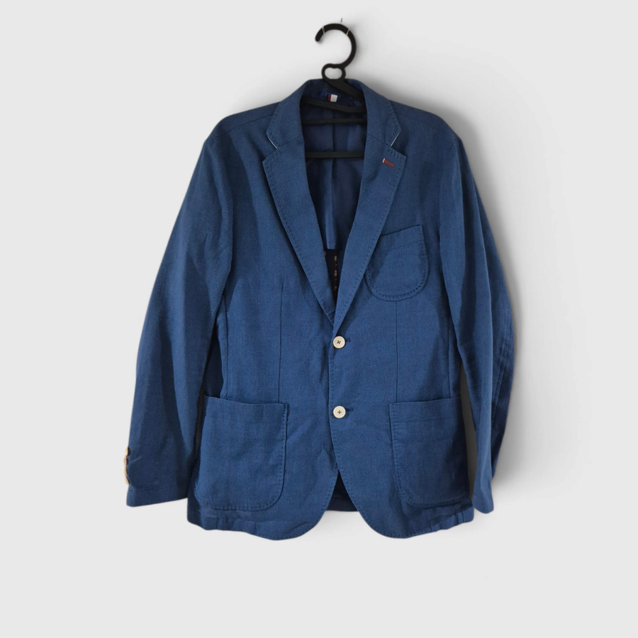 [95]까르뜨 블랑슈 린넨 블레이저 자켓 S/S 빈티지블루