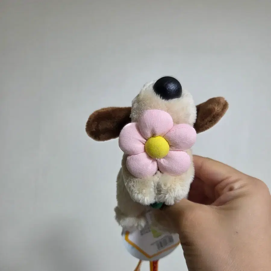 빈티지 토이 인형 고전 만화 피규어 캐릭터 마스코트 일본 월레스와 그로밋 강아지 핑크꽃 키링 스트랩