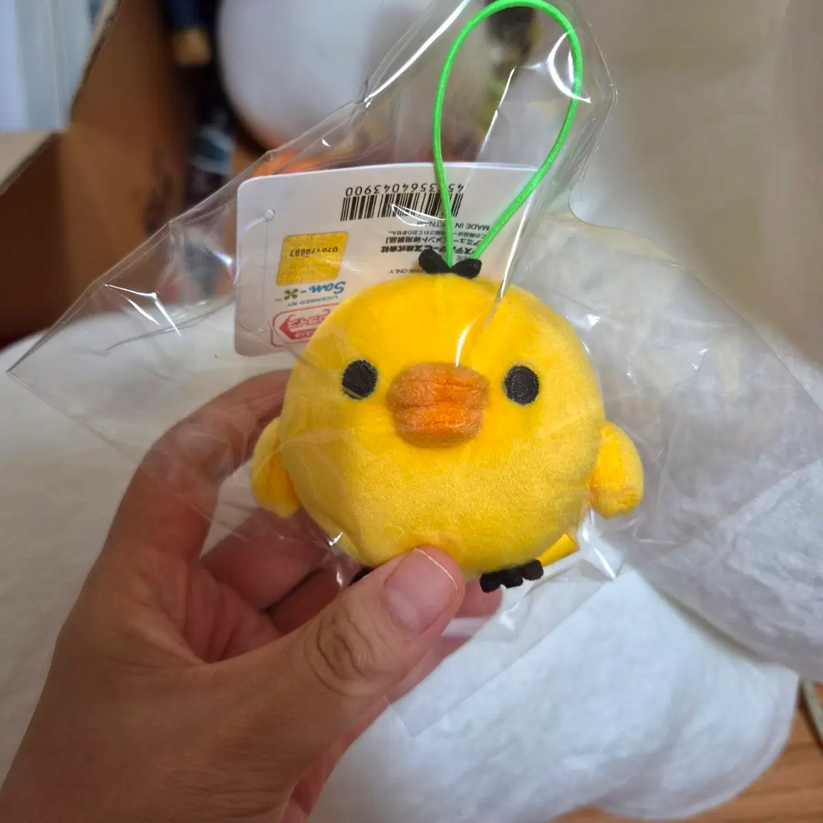 산엑스 리락쿠마 키이로이토리 인형