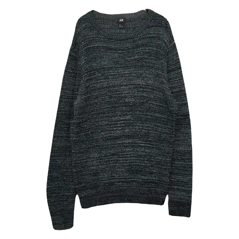 H&M 에이치엔앰 그레이 아크릴 라운드 니트 L