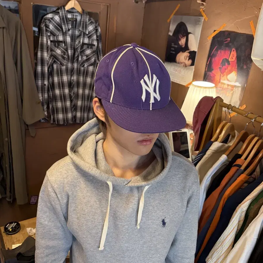MADE IN USA NEWERA 뉴에라 울 6패널 양키스 퍼플 캡