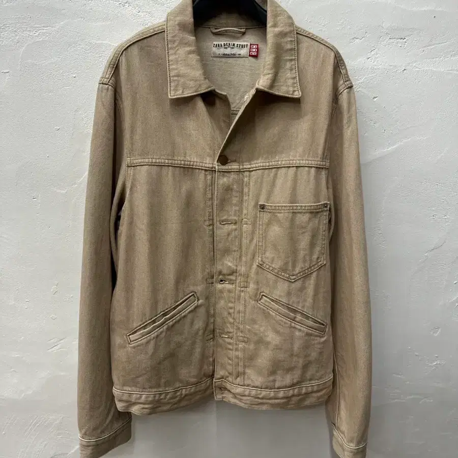 [상태최상] 자라(ZARA) 아우터 공용 데님자켓 베이지브라운 긴팔 M