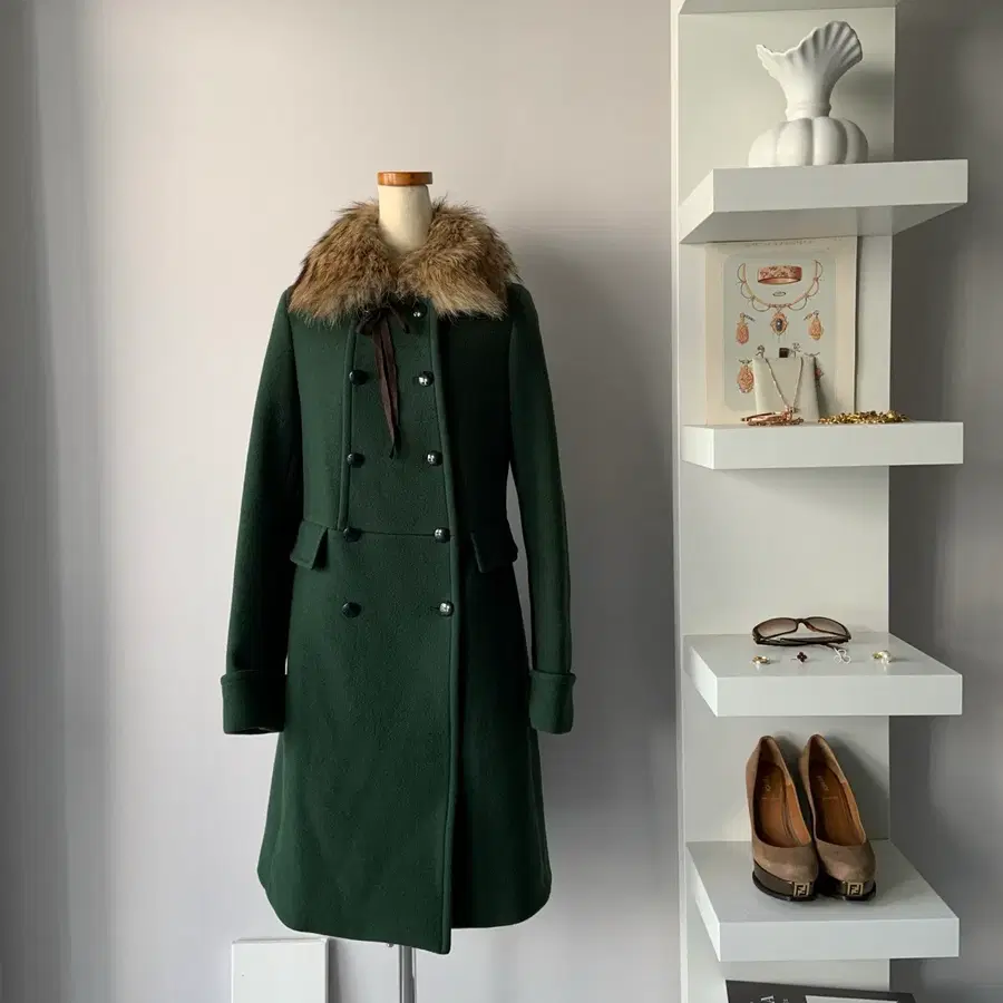 Idea Dire 더블 코트 made in Italy 퍼카라 탈부착 가능