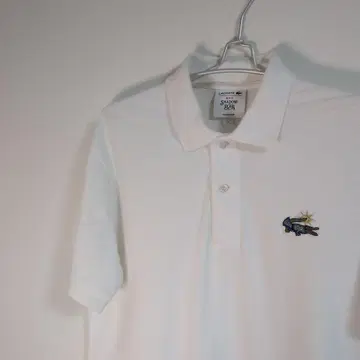 완판템 Lacoste x Netflix 콜라보 피케 셔츠 반팔 화이트 XL