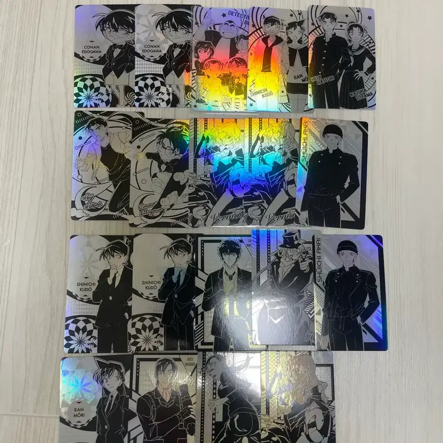 일괄) 코난 홀로피카 홀로그램 카드 하이바라. 신이치. 아무로. 마츠다