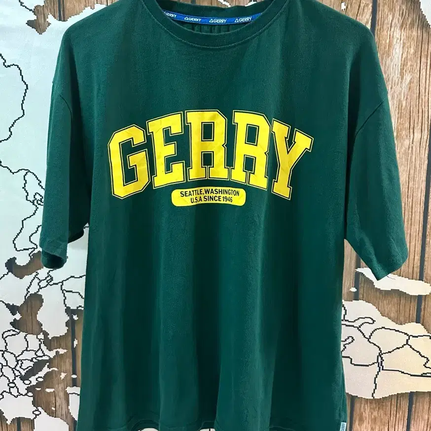 GERRY 제리 빅로고 그린 반팔티 L